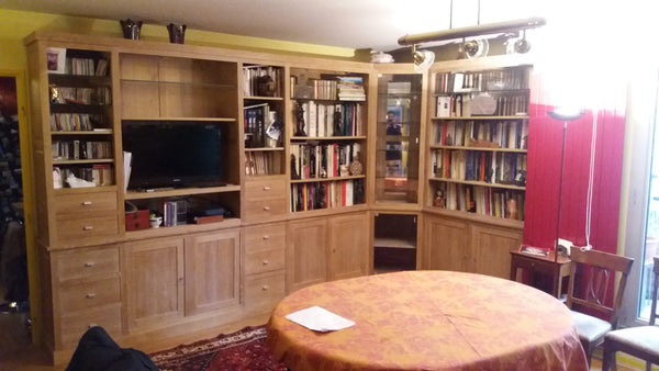 Bibliothèque -Merisier massif