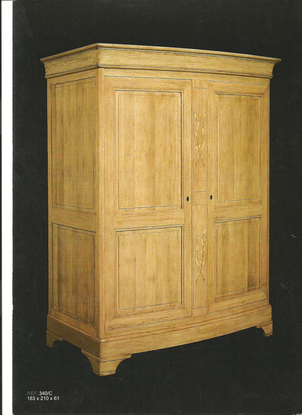 Armoire 2 portes Louis Philippe Chêne Massif