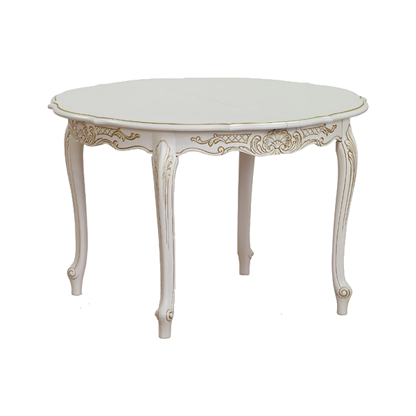 Table Style Louis XV ronde merisier massif