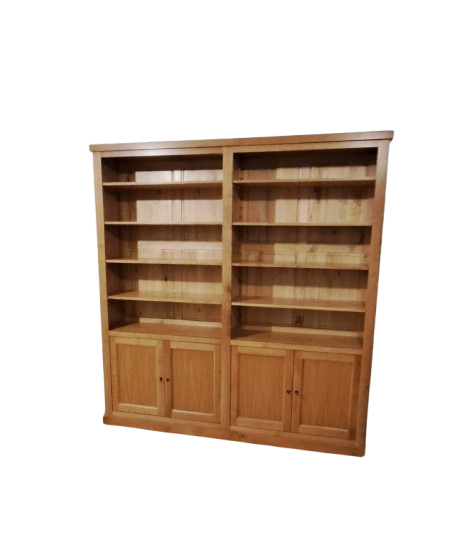 Bibliothèque sur-mesure chêne massif