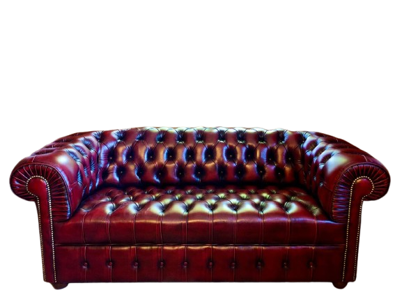 Canapé Chesterfield cuir pleine fleur