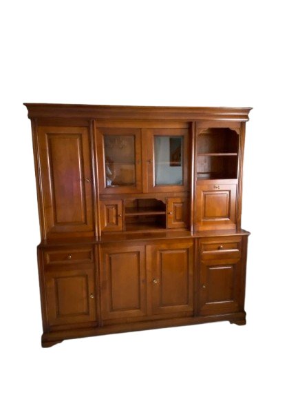 Bibliothèque merisier massif